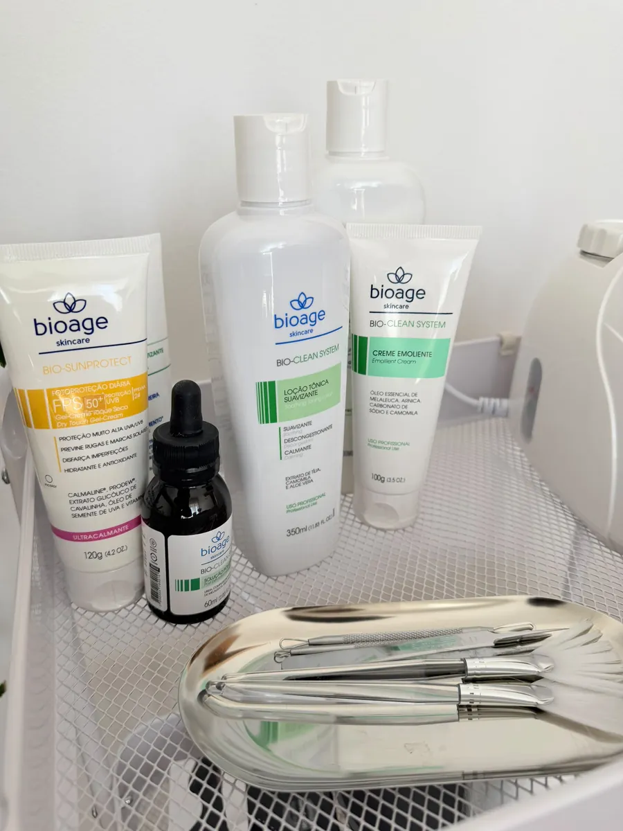 Produtos utilizados nos cuidados Ryca Beauty