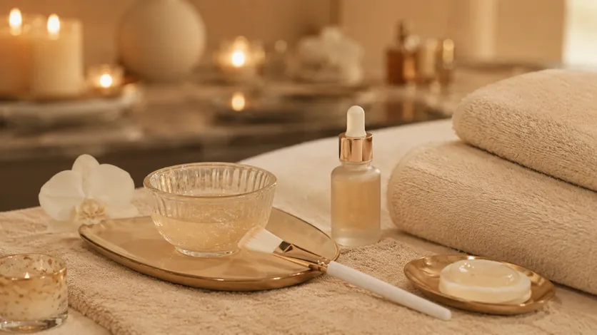 Aplicação profissional de peeling facial